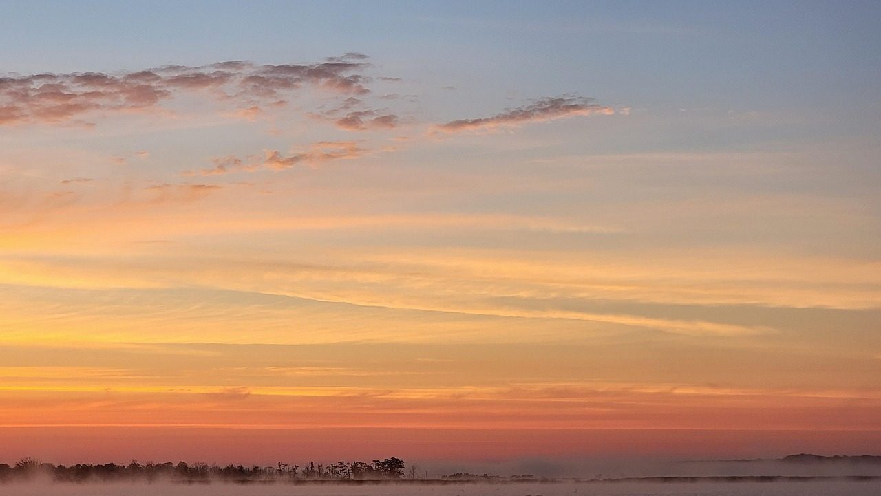 Manistee, Michigan — sunrise, river, sky, early morning
